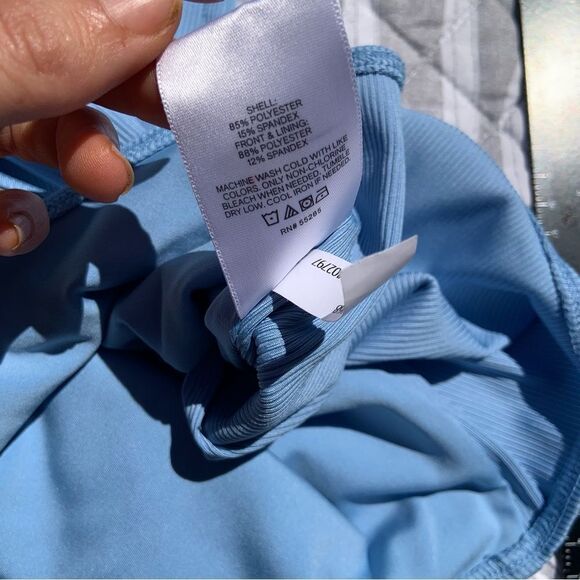 Sz XS Ribbed Blue Bodysuit by Express - Picture 7 of 7